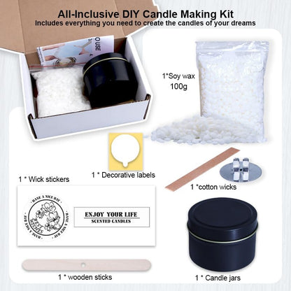 DIY Candle Making Supplies for Adults and Beginners, Including Soybean Wax, Exquisite Stickers, Candle Jars, Wicks, and Homemade Candle jar Sets with Essential Oils. - Image 3