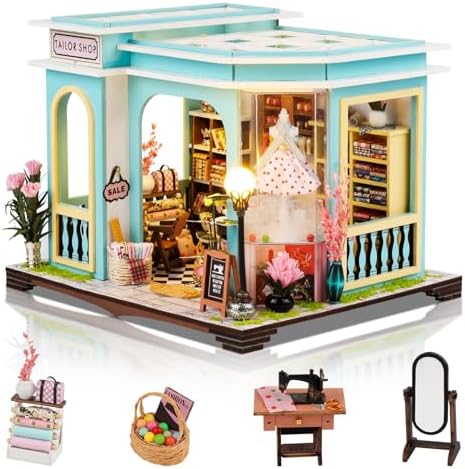 DIY Miniature House Kit, 3D Wooden Puzzle Kit with Led for Adults by MakingLifeFunforCool