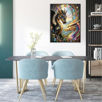 Dragon Paint by Numbers Kit for Adults, DIY Oil Painting Canvas 16x20inch - Image 4