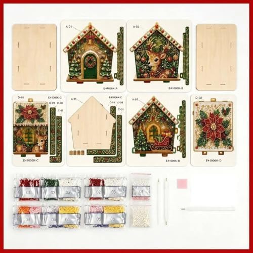 Christmas Diamond Pearl Painting Suncatcher Kit Christmas Ornaments 2026 (Style-E) - Image 5