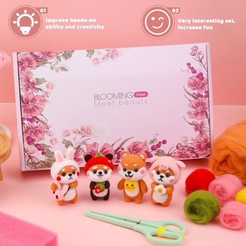 UOOU Needle Felting Kit, Wool Felting Kit with 6 Pcs Felting Needles - Image 3