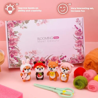UOOU Needle Felting Kit, Wool Felting Kit with 6 Pcs Felting Needles - Image 3
