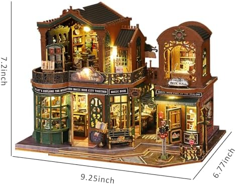 Plustopoy DIY Miniature House Kit, Bookshop Book Nook for Adults - Image 5