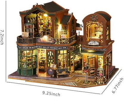 Plustopoy DIY Miniature House Kit, Bookshop Book Nook for Adults - Image 5