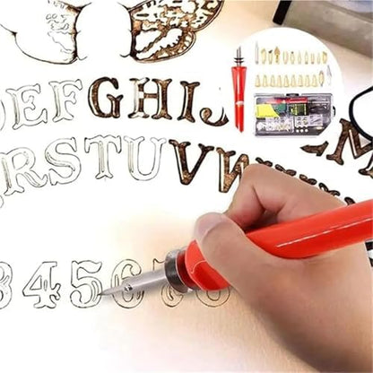 Wood Burning Letters DIY Wood Burning/Carving Set, DIY Wood/Leather Burning Set-26 Letters Copper Mold, As Shown Metal DIY Supplies US Plug for Leather Wooden Burner Craft DIY - Image 5