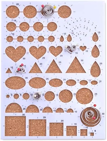 1 Set of Paper Quilling Template Board Quilling Mould with 2pcs Quilling Slotted Tools and 40pcs Pearl Head Pins for DIY Paper Craft - Image 3