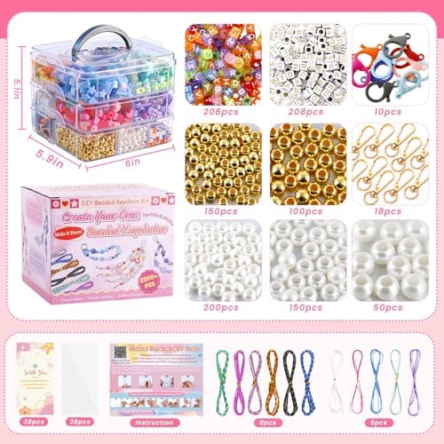 TOHONGADON 2200 PCS DIY Bag Charm Kits,Assorted 8 Color,with Video Tutorial - Image 4
