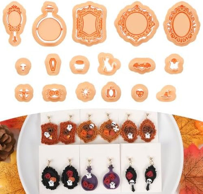 Puocaon Halloween Frame Polymer Clay Cutters for Jewelry Earring Making by PuocaonPolymerClayTools
