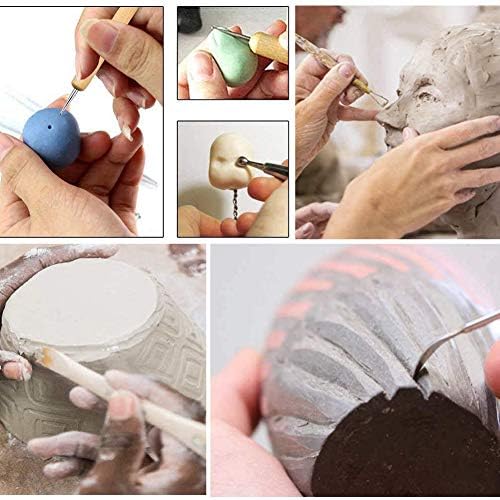 LAMPTOP 61Pcs Pottery Ceramic Tools & Polymer Clay Sculpting Tools Set for Pottery Modeling Clay Tools and Carving, Air Dry Clay Tools - Image 6