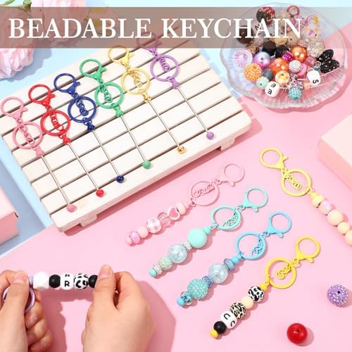 Tondiamo 24 Pcs Beadable Keychain Bar - Image 2