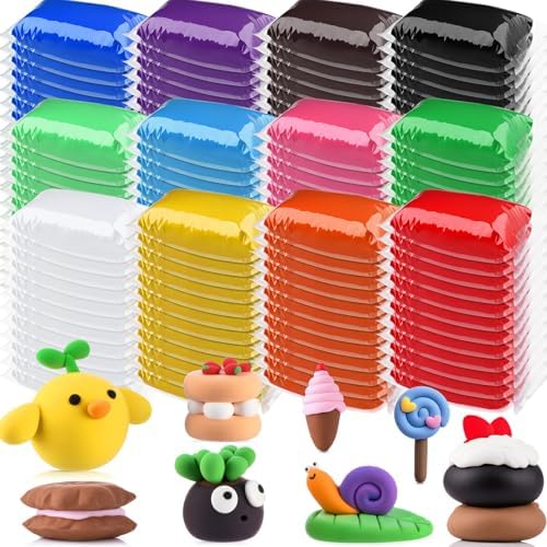 VioraWhite 72 Pcs 38oz Air Dry Clay Bulk Modeling Clay,Classic Color by VioraWhite