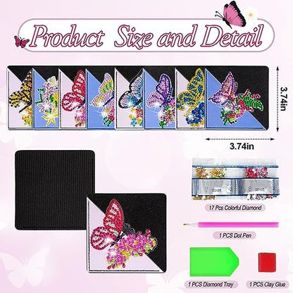 WIVICO 8Pcs Diamond Painting Bookmarks, Diamond Pearl Art Kits for Adults - Image 5