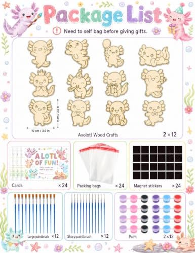 Bafeil 24 Set Axolotl Party Favors - Image 2
