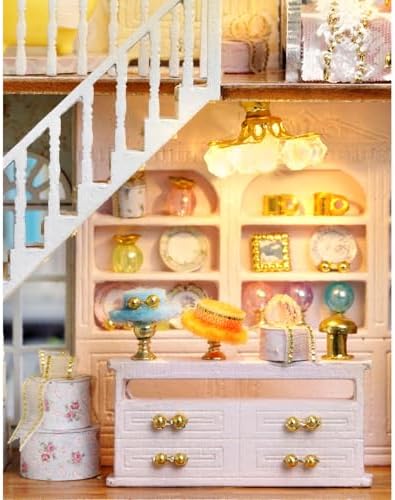 MAGQOO DIY Miniature Dollhouse Kit with Furniture 1:100 Scale Creative Room Mini Wooden Doll House Accessories DIY Miniature House Kit(Gift Shop) - Image 4