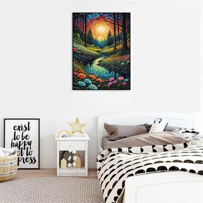 NEGEKFKX Landscape Paint by Numbers Kit for Adults Beginner,Aurora Easy Adult Paint by Number Kits on Canvas DIY Painting for Beginners Art by Numbers for Home Wall Decor 16x20 Inch - Image 3
