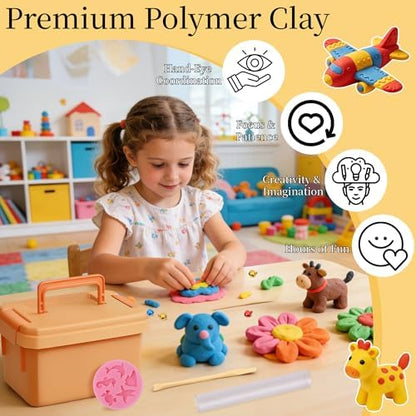 175 Pcs Polymer Clays 80 Bright Colors Oven Bake Clay Non-Sticky Modeling Clay DIY Starter Kit with Sculpting Tool and Accessories for Beginner Artists Jewelry Making Craft Gifts - Image 6