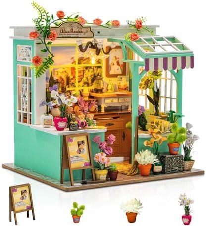 DIY Miniature House Kit, Mini House Building kit for Adults, Flower Garden by MakingLifeFunforCool