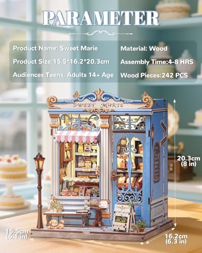 Book Nook Kit for Adult and Teens, French Dessert Miniature House Kit - Image 2