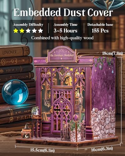 Cutefun Book Nook Kit - DIY Miniature Dollhouse Kit for Adults and Teens - Image 4
