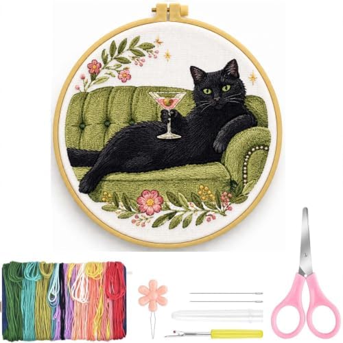 niurenmaoyi Funny Embroidery Kit for Beginner,Needlepoint Kit for Adult - Image 2