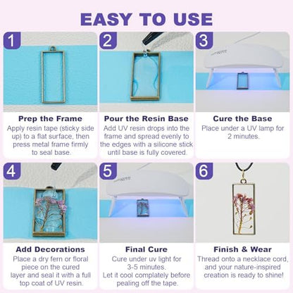 UV Resin Jewelry Making Kit - KHKD RESIN 250g UV Resin Kit with Light - Image 6