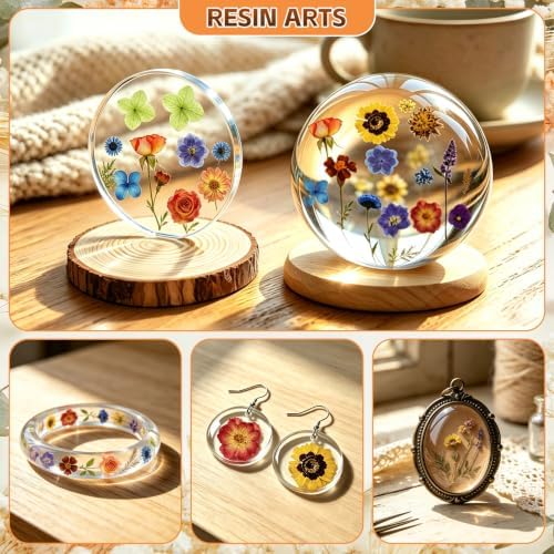 Dried Pressed Flowers for Resin Crafts, Real Dried Flowers and Leaves Kit for Resin Jewelry Molds, Candle & Soap Making, Scrapbooking DIY, Nail Art (Retro) - Image 3