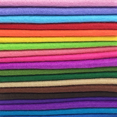 flic-flac 28pcs 12 x 8 inches (30cmx20cm) 1.4mm Thick Soft Felt Fabric Sheet Assorted Color Felt Pack DIY Craft Sewing Squares Nonwoven Patchwork - Image 2