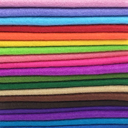 flic-flac 28pcs Large 17.8 x 17.8 inches (45cmx45cm) Acrylic Felt Soft Nonwoven Fabric DIY Craft Work Patchwork Sewing Mixed Color 1.4mm Thick - Image 2