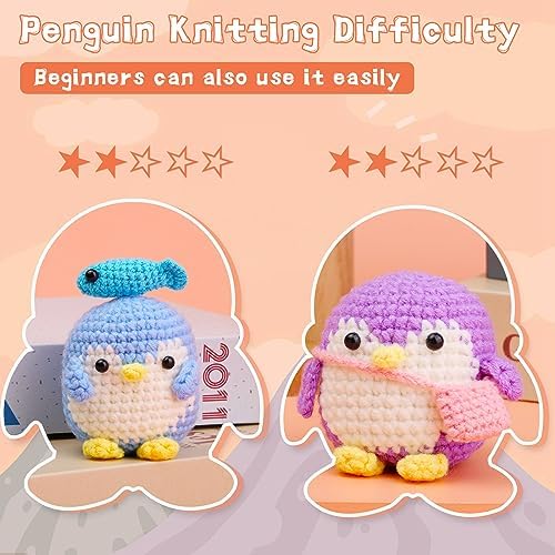 IMZAY 2 Pack Crochet Kit for Beginners Crochet Animals Kit - Image 5