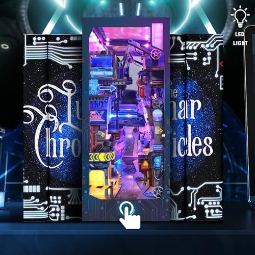 DIY Book Nook Kit,New DIY Dollhouse Booknook Bookshelf Insert Decor,3D Wooden Puzzles with LED,Book Nook Miniature Kit,Birthday Easter Home Decor for Teens Adult-Endless Dimensions - Image 4