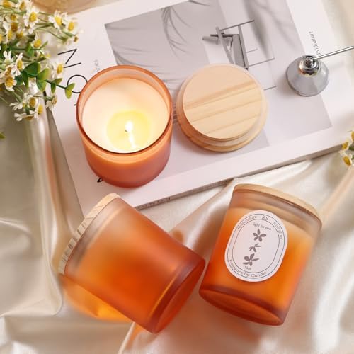 REISEN 12 Pcs 10oz Gradient Orange Candle Jars for Candle Making Kit - Image 6