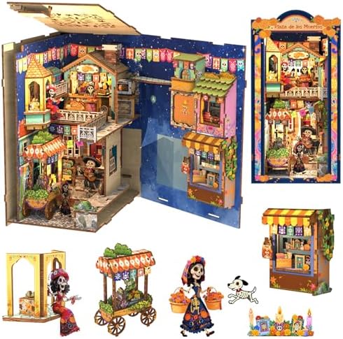 Cutefun Book Nook Kit for Adults, DIY Miniature House Mexican Art & Culture by Cutefun