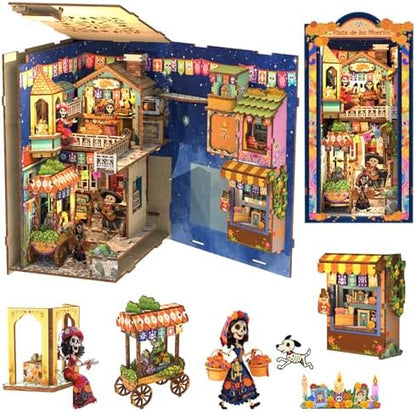 Cutefun Book Nook Kit for Adults, DIY Miniature House Mexican Art & Culture by Cutefun