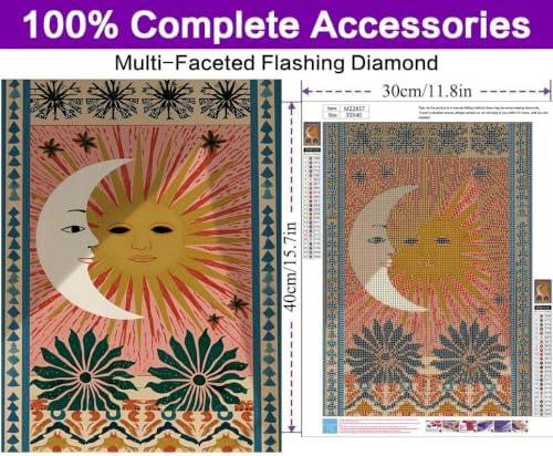 Sun and Moon Diamond Art Kits for Adults, Diamond Painting Kits for Adults - Image 4
