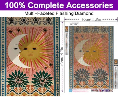 Sun and Moon Diamond Art Kits for Adults, Diamond Painting Kits for Adults - Image 4
