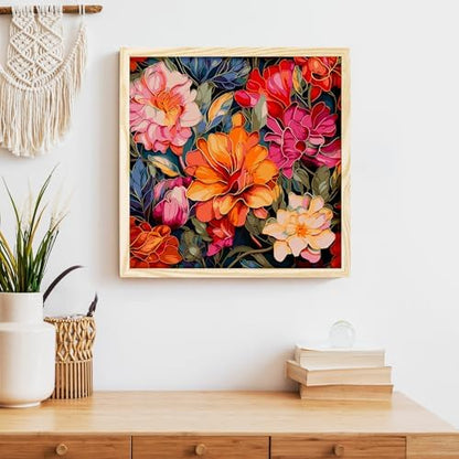 Camocin Paint by Numbers Kit for Adults Beginner, Flowers Bloom, 16x16 Inch - Image 2