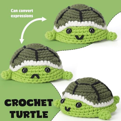 CrochetBox Turtle Crochet Kit for Beginners, Easy Craft for Adults - Image 2