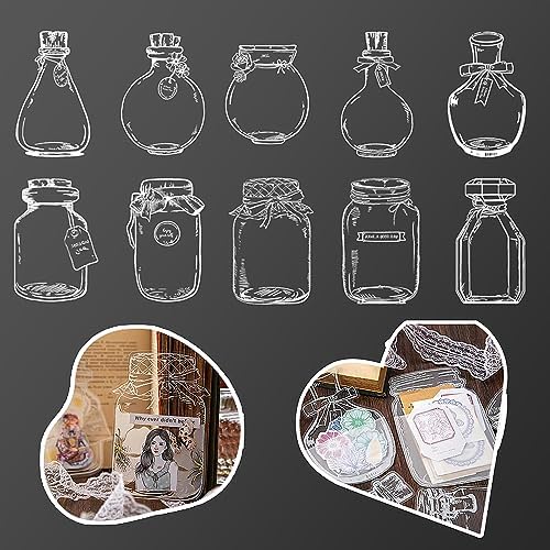 40Pcs Large Size DIY Bookmarks, Kaluofan Transparent Dried Flower Bookmarks, Handmade Dried Flower Bookmarks,Flower Bookmarks Maker, Handmade DIY Transparent Beautiful Flower Page BP30 - Image 2