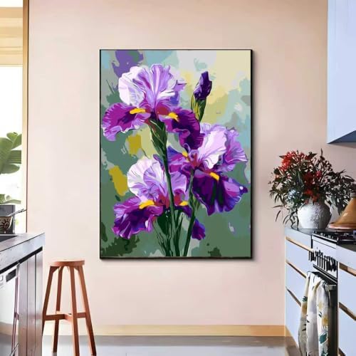 OJTOYART Lris Paint By Numbers Kit for Adults, Wall Decor 16 x 20 inch - Image 3