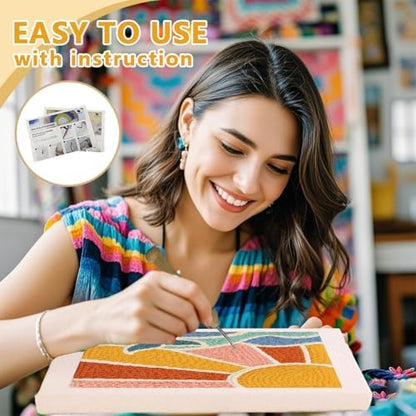 Doodlream Sun and Ocean DIY Punch Needle Embroidery Kit for Adult Beginner - Image 3