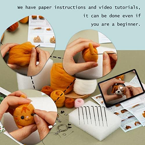 SHWAKK Needle Felting Kit, 2 PCS Dolls Needle Felting Starter Kit - Image 3