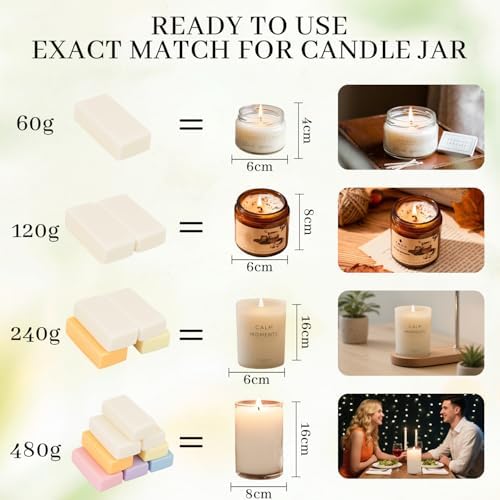 KEARLGMBH Wax Melter for Candle Making, Soy Candle Making Kit with Wax Melting Pot, DIY Candles Making Supplies Including 1lbs Soy Wax, Candle Wax Melter, Stirring Spoon, Wicks, and Centering Device - Image 5