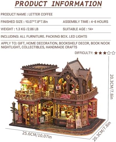 Spilay DIY Miniature House Kit for Adults, Miniature Dollhouse Kit - Image 2