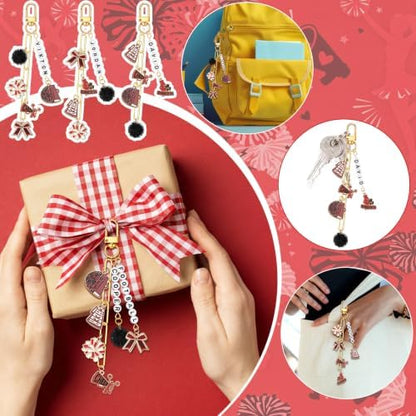 Nosiny 530 Pcs DIY Cheer Charms Keychain Making Kit - Image 5