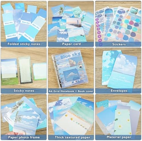 Scrapbooking Supplies Kit, A6 Grid Notebook, Vintage Junk Journaling Kit - Image 5