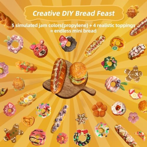iLAND Air Dry Clay Kits Fun Crafts for Teens DIY Mini Bakery Miniature Food Toy Easy Crafts for Adult Women 1/12 Scale Accessories of Dollhouse Kitchen Creative Family Game Night Birthday Gift Ideas - Image 4