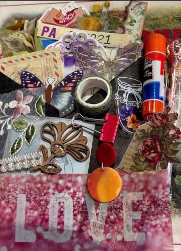 Junk Journal Starter Kit with A5 Kraft Journal, Ephemera & Craft Supplies - Image 5