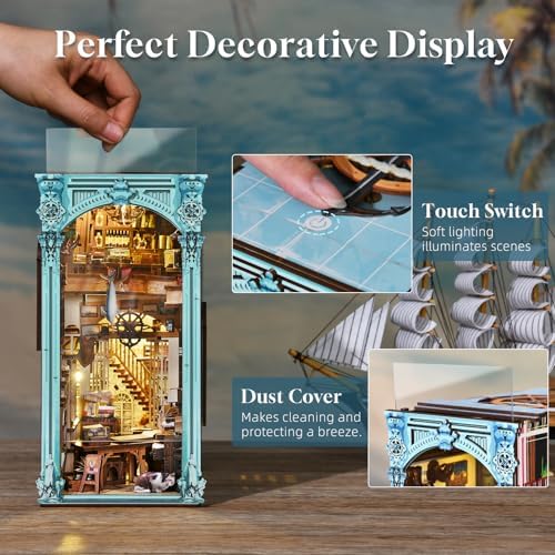 MiniCity Hemingway House DIY Book Nook Kit, Miniature House Puzzle with LED - Image 4