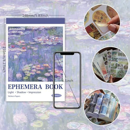 Vintage Oil Painting Scrapbook Sticker, Journaling Supplies for Junk Journal, 500+ Scrapbooking Washi Stickers & 25 Ephemera Papers Art Scrapbook Supplies for Adults Teens Women Girls Junk Journal - Image 3