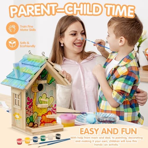 DIY Birdhouse Kit, Wooden Bird House for Adults to Build, DIY Bird House for Outside, Outdoor Woodworking Adult Crafts - Image 5